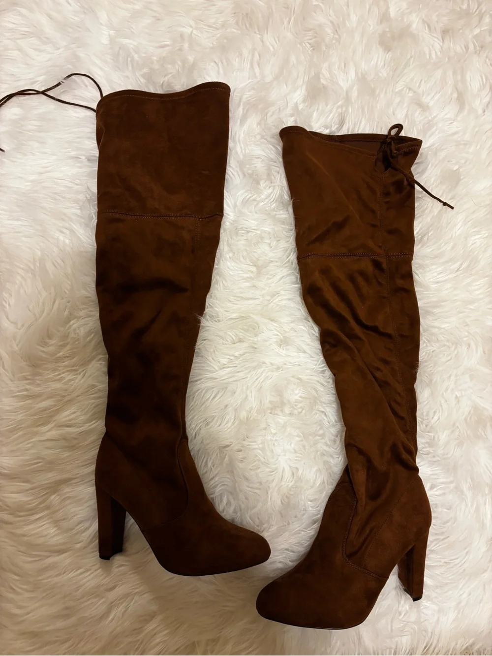 Women's Brown Suede Over-the-Knee Boots